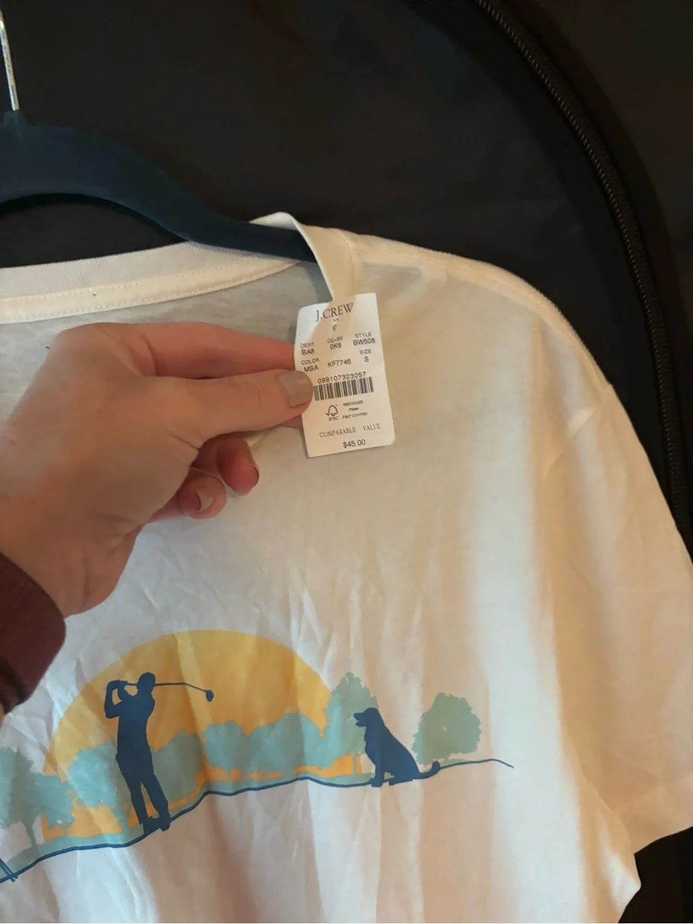 Men's J. Crew NWT Golfer Print Tee